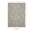 Linon Indoor Outdoor Machine Washable Apia Area 7'x9' Rug in Ivory and Green