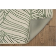 Linon Indoor Outdoor Machine Washable Apia Area 7'x9' Rug in Ivory and Green