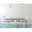 Linon Indoor Outdoor Machine Washable Cayman Area 7'x9' Rug in Blue and Ivory