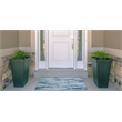 Linon Indoor Outdoor Machine Washable Kai Accent 2'x3' Rug in Blue and Ivory