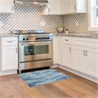 Linon Indoor Outdoor Machine Washable Kai Accent 2'x3' Rug in Blue and Ivory