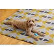 Linon Indoor Outdoor Machine Washable Lucia Area 5'x7' Rug in Ivory and Yellow