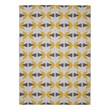 Linon Indoor Outdoor Machine Washable Lucia Area 7'x9' Rug in Ivory and Yellow