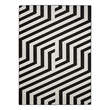 Linon Indoor Outdoor Machine Washable Kona Accent 3'x5' Rug in Ivory and Black