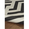 Linon Indoor Outdoor Machine Washable Kona Area 5'x7' Rug in Ivory and Black