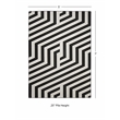 Linon Indoor Outdoor Machine Washable Kona Area 5'x7' Rug in Ivory and Black