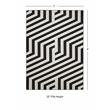 Linon Indoor Outdoor Machine Washable Kona Area 7'x9' Rug in Ivory and Black