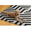 Linon Indoor Outdoor Machine Washable Kona Area 7'x9' Rug in Ivory and Black