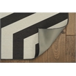 Linon Indoor Outdoor Machine Washable Kona Area 7'x9' Rug in Ivory and Black