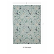 Linon Indoor Outdoor Machine Washable Baffin Area 5'x7' Rug in Green and Ivory