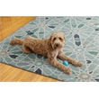 Linon Indoor Outdoor Machine Washable Baffin Area 5'x7' Rug in Green and Ivory