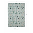 Linon Indoor Outdoor Machine Washable Baffin Area 7'x9' Rug in Green and Ivory