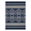 Linon Indoor Outdoor Machine Washable Danton Area 5'x7' Rug in Navy and Ivory