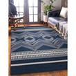 Linon Indoor Outdoor Machine Washable Danton Area 5'x7' Rug in Navy and Ivory