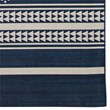 Linon Indoor Outdoor Machine Washable Danton Area 5'x7' Rug in Navy and Ivory