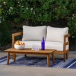 Linon Indoor Outdoor Machine Washable Danton Area 5'x7' Rug in Navy and Ivory