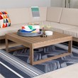 Linon Indoor Outdoor Machine Washable Danton Area 5'x7' Rug in Navy and Ivory