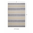 Linon Indoor Outdoor Machine Washable Alfie Accent 2'x3' Rug in Ivory and Blue
