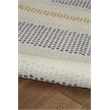 Linon Indoor Outdoor Machine Washable Alfie Accent 2'x3' Rug in Ivory and Blue