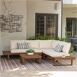 Linon Indoor Outdoor Machine Washable Sydney Area 7'x9' Rug in Tan and Ivory