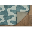 Linon Indoor Outdoor Machine Washable Montane Area 7'x9' Rug in Aqua Blue