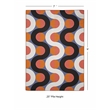 Linon Indoor Outdoor Machine Washable Adira Area 7'x9' Rug in Orange and Pink