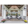 Linon Indoor Outdoor Machine Washable Anthia Area 7'x9' Rug in Navy and Sand