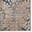 Linon Indoor Outdoor Machine Washable Anthia Area 7'x9' Rug in Navy and Sand