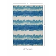 Linon Indoor Outdoor Machine Washable Beck Area 7'x9' Rug in Ivory and Blue