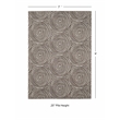 Linon Indoor Outdoor Machine Washable Dana Area 7'x9' Rug in Ivory and Brown