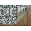 Linon Indoor Outdoor Machine Washable Doria Area 7'x9' Rug in Smoke Gray