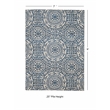 Linon Indoor Outdoor Machine Washable Doria Area 7'x9' Rug in Smoke Gray