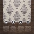 Linon Indoor Outdoor Machine Washable Ezili Area 7'x9' Rug in Ivory and Brown