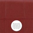 Linon Claridge 3 Piece Counter Dining Set Red Faux Leather Seats in Brown Wood