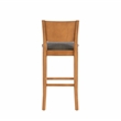 Linon Chase Wood Upholstered Seat Commercial Set of Two Barstools in Brown