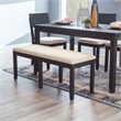 Linon Jordan Six Piece Upholstered Dining Set in Rustic Charcoal Gray Wood