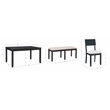 Linon Jordan Six Piece Upholstered Dining Set in Rustic Charcoal Gray Wood