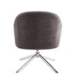 Linon London Upholstered Steel Leg Swivel Accent Chair in Gray Fabric