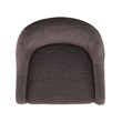 Linon London Upholstered Steel Leg Swivel Accent Chair in Gray Fabric