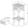 Linon Styers Wood End Table with Storage in White