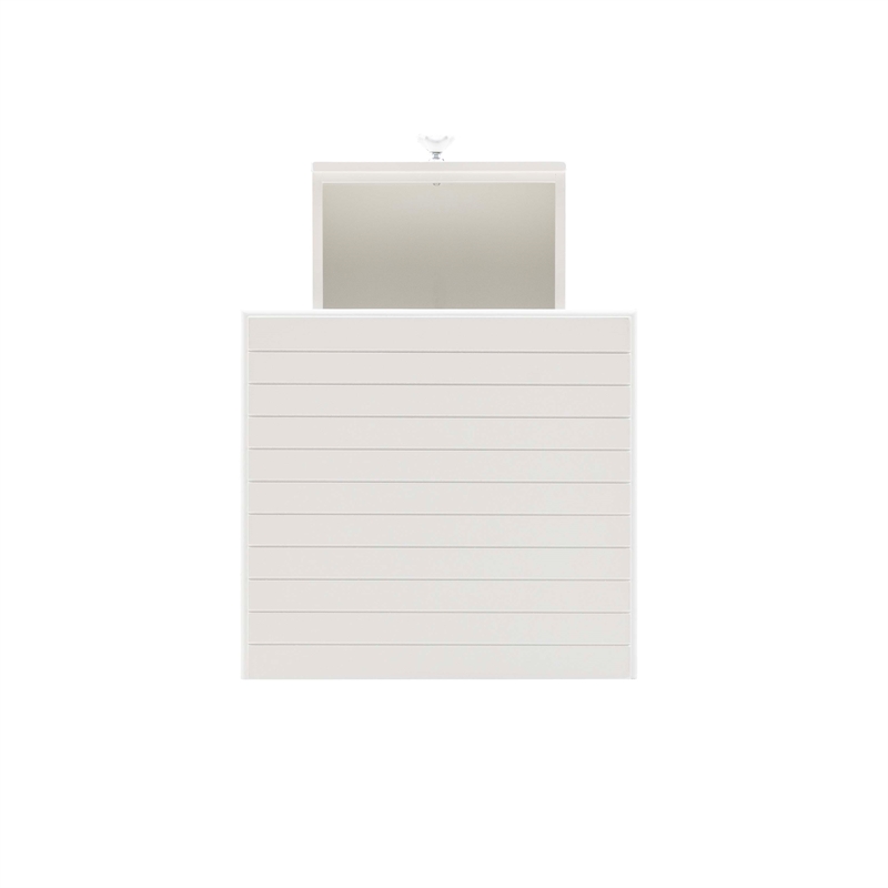 Linon Styers Wood End Table with Storage in White