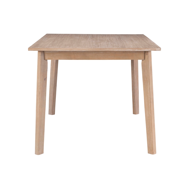Linon Miles Midcentury Dining Table in Natural Brown Stained Wood