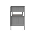 Linon Tilda Twin over Twin Bunk Bed with Top Guard Rails in Gray Solid Wood