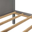 Linon Tilda Twin over Full Bunk Bed with Top Guard Rails in Gray Solid Wood