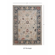 Linon Great Zero Leona Polyester 3'x5' Accent Rug in Ivory