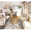 Linon Great Zero Leona Polyester 8'x10' Area Rug in Ivory