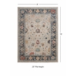 Linon Great Zero Leona Polyester 8'x10' Area Rug in Ivory