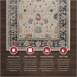 Linon Great Zero Leona Polyester 8'x10' Area Rug in Ivory