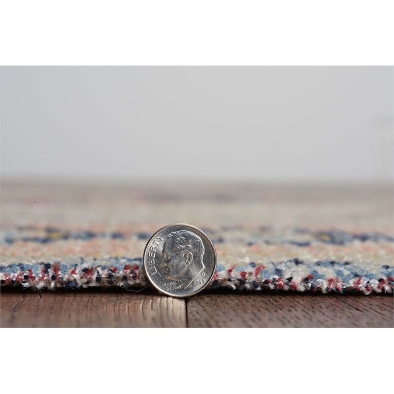 Linon Great Zero Lana Polyester 2'x3' Accent Rug in Ivory