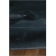 Linon Maven Faux Rabbit Polyester 3'x5' Accent Rug in Charcoal Gray